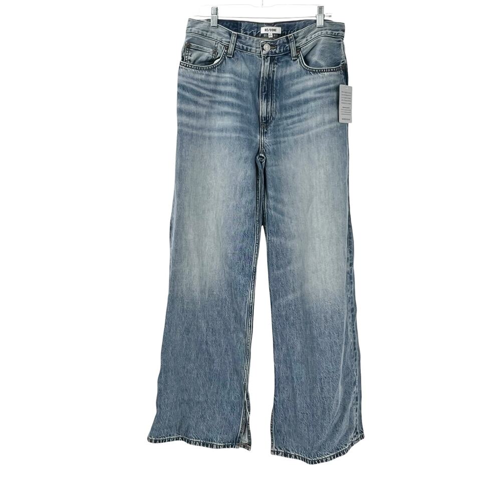 Re/Done Originals Low Rider Loose Wide-Leg Baggy Jeans Denim Blue Size 26 NWT - Picture 14 of 14